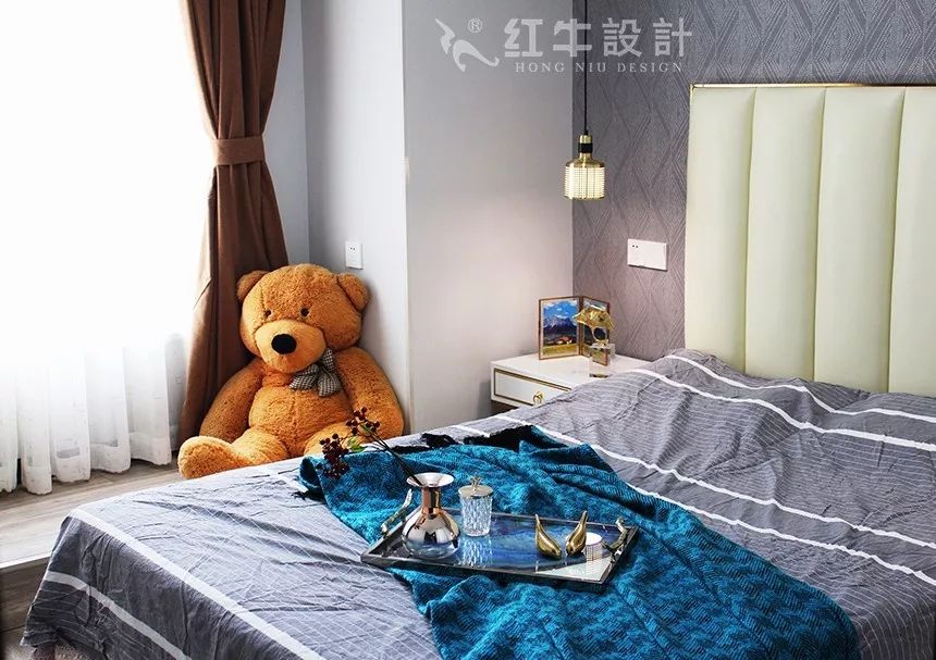 南京春江紫宸90㎡簡(jiǎn)約風(fēng)格--家有“小熊”07臥室設(shè)計(jì)