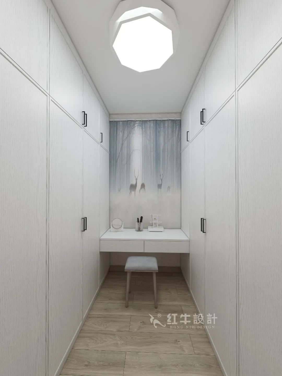劉萍萍_花崗鴻福城132㎡現(xiàn)代簡約風(fēng)格_兩套小戶型打通變大宅，中西雙廚房+衣帽間打造品質(zhì)生活！13衣帽間