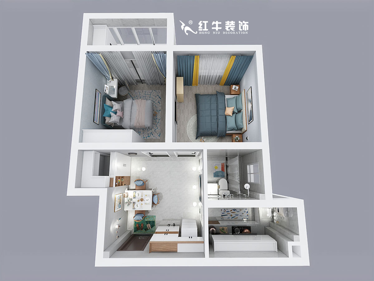 熊皓宇_銀龍雅苑3-2-307-60㎡-現(xiàn)代風(fēng)格_鳥(niǎo)瞰圖