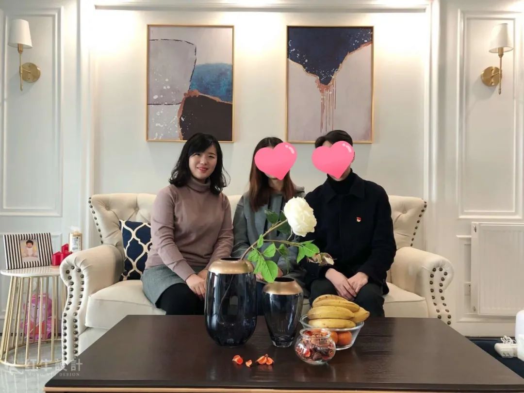 85后夫婦的美式輕奢家，起名“海藍(lán)之謎”！01設(shè)計(jì)師與業(yè)主的合照