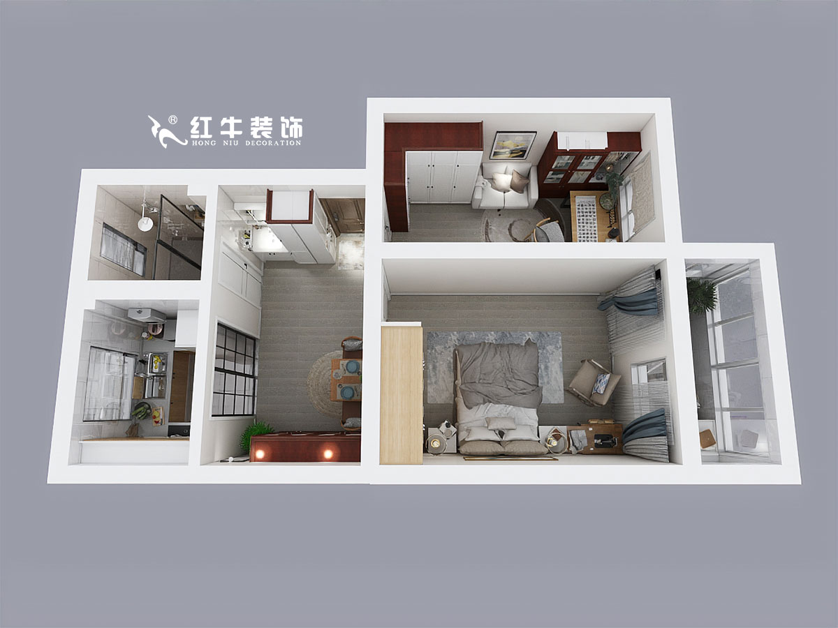賈庭_小心橋東街42-1-3-201-55㎡-現(xiàn)代簡中風格00鳥瞰圖