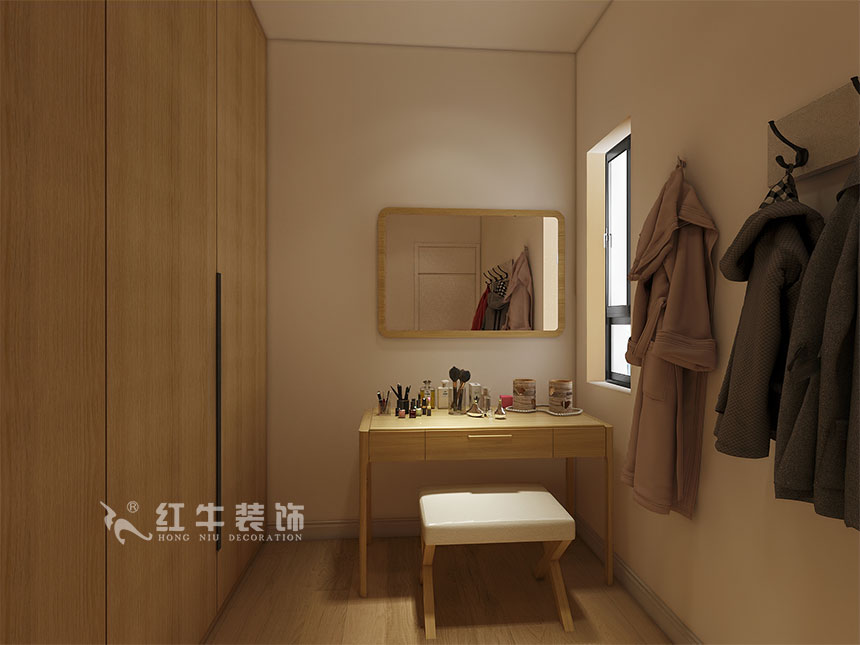 魏利利_津橋華府82㎡現(xiàn)代簡(jiǎn)約｜顛覆傳統(tǒng)客廳，即是休閑書吧又是影院11衣帽間