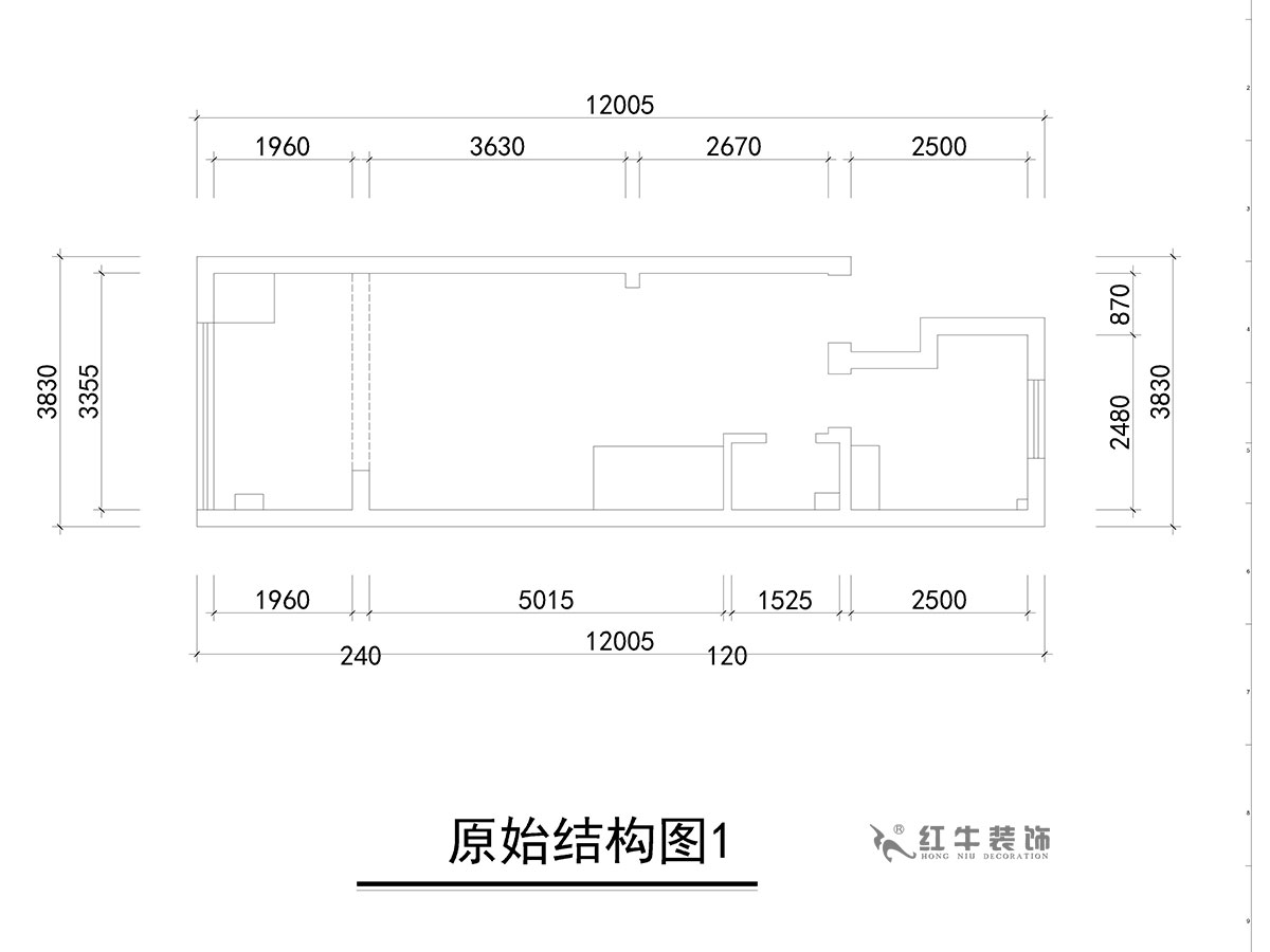 朱彥｜萬科金色里程8-706-70㎡-簡(jiǎn)歐風(fēng)格｜復(fù)式35+35㎡｜2室2廳1衛(wèi)｜定制家￥120000｜全包12萬｜00_01原始結(jié)構(gòu)圖1
