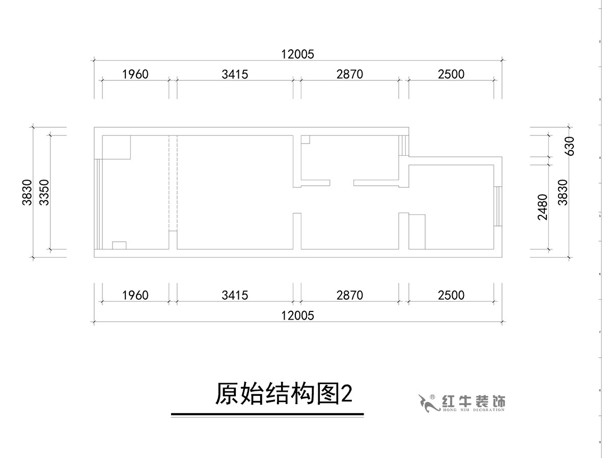 朱彥｜萬科金色里程8-706-70㎡-簡(jiǎn)歐風(fēng)格｜復(fù)式35+35㎡｜2室2廳1衛(wèi)｜定制家￥120000｜全包12萬｜00_02原始結(jié)構(gòu)圖2
