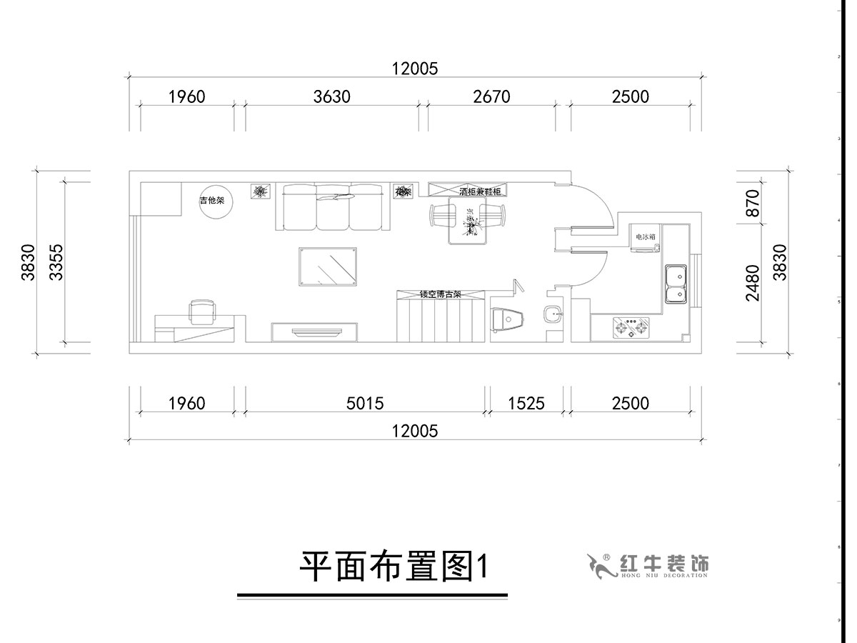 朱彥｜萬科金色里程8-706-70㎡-簡(jiǎn)歐風(fēng)格｜復(fù)式35+35㎡｜2室2廳1衛(wèi)｜定制家￥120000｜全包12萬｜00_03平面布置圖1