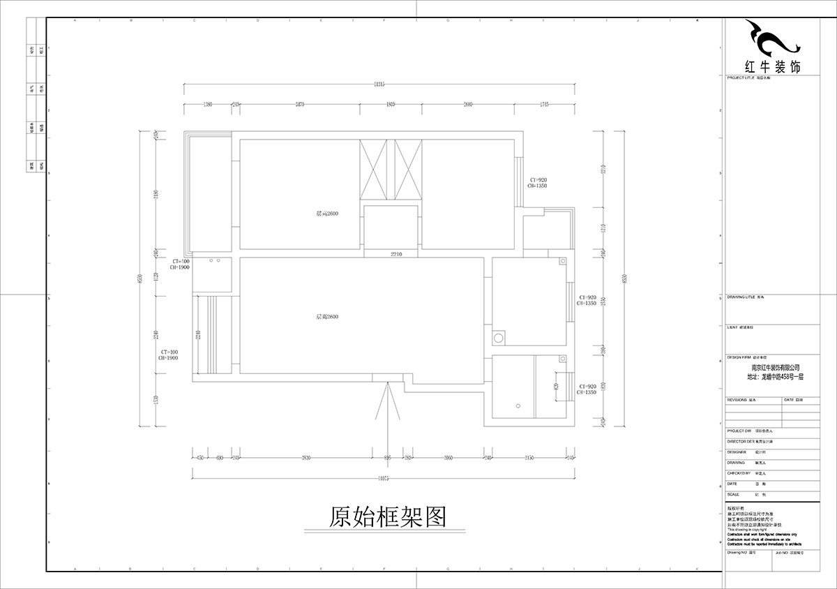 孟憲濤｜幸福美地12-2-404-85㎡-簡(jiǎn)約風(fēng)格｜2室2廳2衛(wèi)｜老房裝修｜定制家￥109000｜全包12萬｜00_01原始框架圖