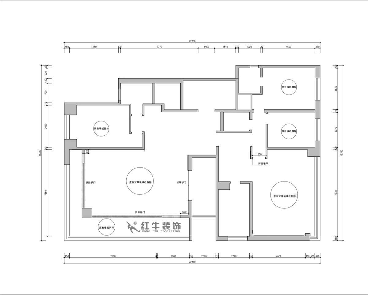 【實景案例】朱明琪｜天鵝堡花園-280㎡-現(xiàn)代輕奢風(fēng)格｜3室2廳2衛(wèi)｜精裝修改造｜改造家｜全包30萬｜00_01原始結(jié)構(gòu)圖