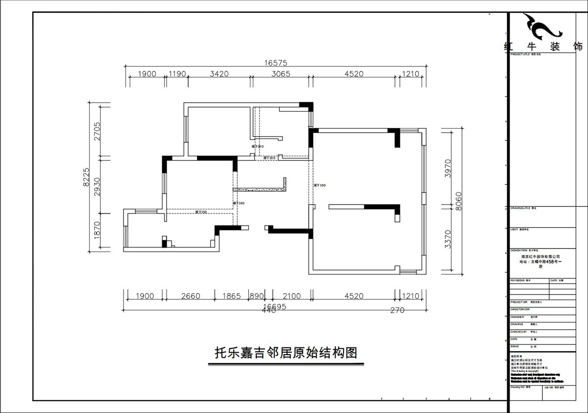 朱彥｜托樂(lè)嘉吉鄰居3-905-110㎡-現(xiàn)代風(fēng)格｜3室2廳1衛(wèi)｜老房裝修｜定制家｜全包15萬(wàn)｜00_01原始結(jié)構(gòu)圖