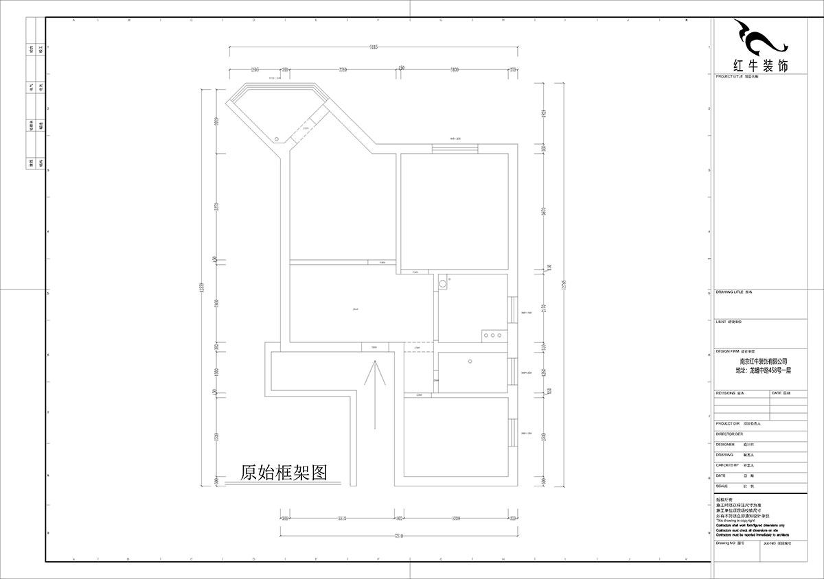 孟憲濤｜北門橋10號(hào)1508室-85㎡-現(xiàn)代簡(jiǎn)約風(fēng)格｜2室2廳1衛(wèi)｜老房裝修｜定制家｜全包12萬｜00_01原始框架圖